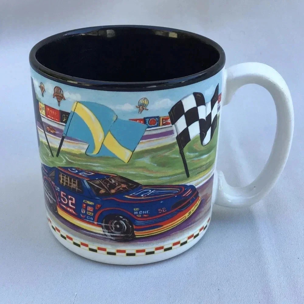 Vintage 1997 NASCAR Coffe Tea Mug Indianapolis Motor Speedway Multicolor